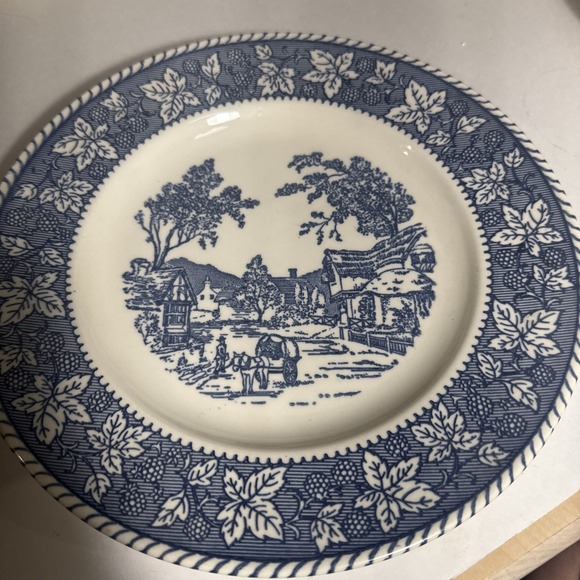 Homer Laughlin Other - HOMER‎ LAUGHLIN Shakespeare Country Stratwood Collection. 10" Blue Dinner Plate.